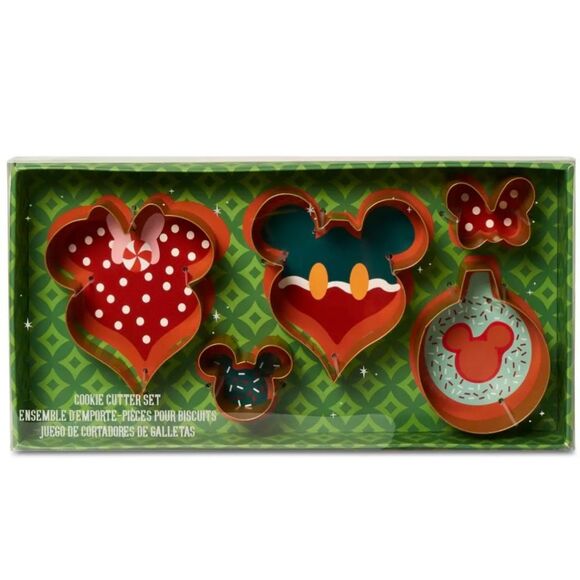 NEW Mickey & Minnie Holiday Ornament Cookie Cutter 5 Pc Set Disney Christmas - Picture 4 of 4